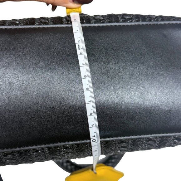 Steve Madden “Bhaymann” Woven Black Satchel – Braided Handle - Picture 4 of 13